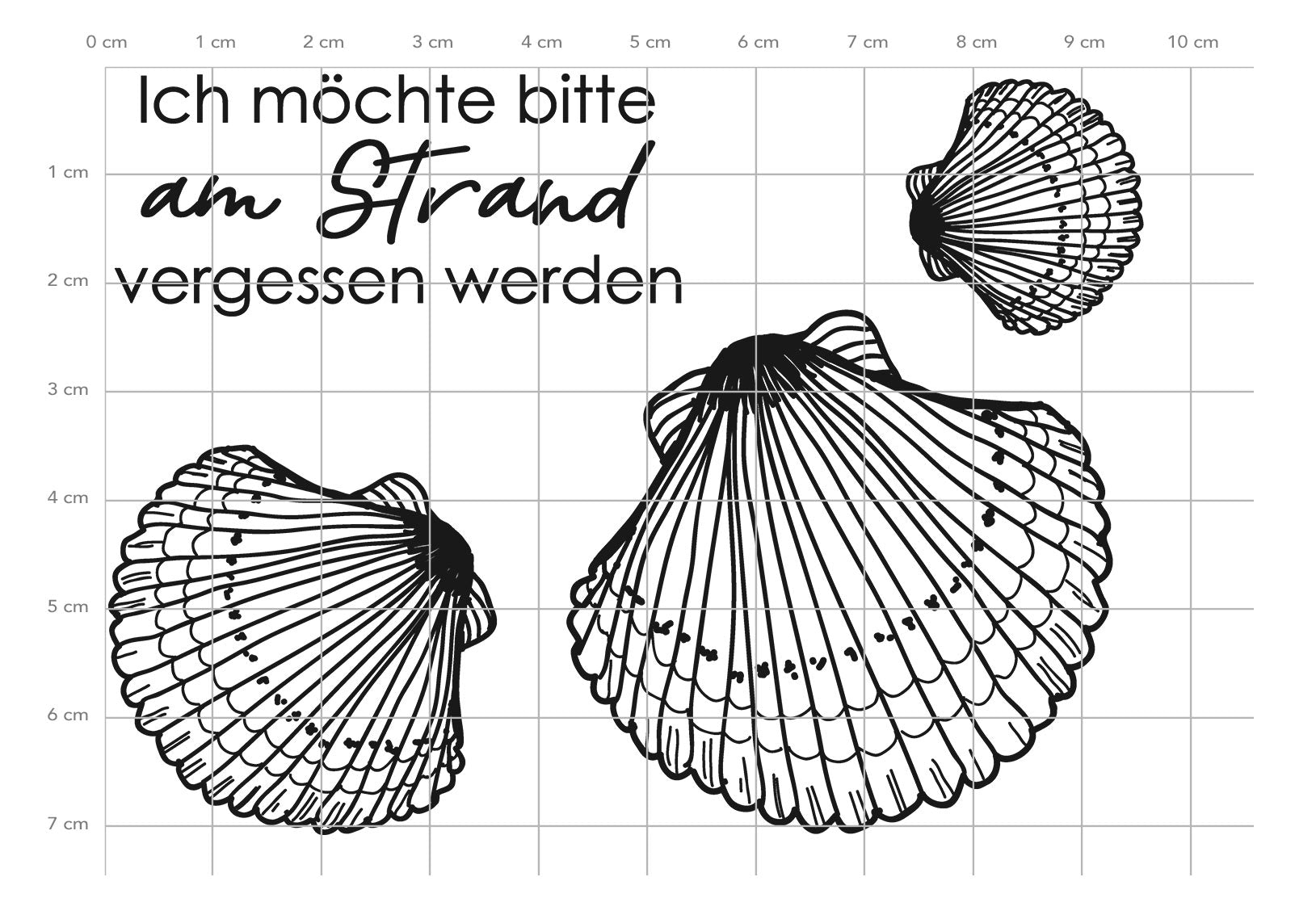 Clear Stamps – Muscheln KK-0217 – Karten-Kunst Stempelset maritim mit Spruch & Muschelmotive