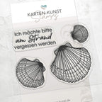 Clear Stamps – Muscheln KK-0217 – Karten-Kunst Stempelset maritim mit Spruch & Muschelmotive
