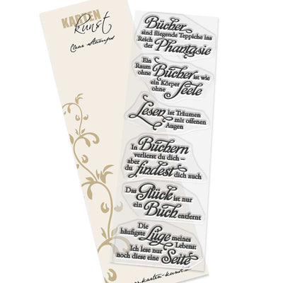 Karten-Kunst Clear Stamps KK-0218 - Weise Worte Bücher