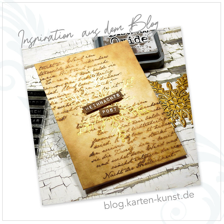 Stempel Weihnachten & Winter Clear Stamps Script Weihnachtsgedicht KK-0223 – Hintergrundstempel Rilke Text Schneegedicht