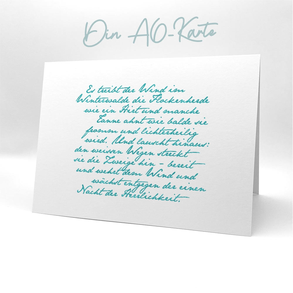Stempel Weihnachten & Winter Clear Stamps Script Weihnachtsgedicht KK-0223 – Hintergrundstempel Rilke Text Schneegedicht