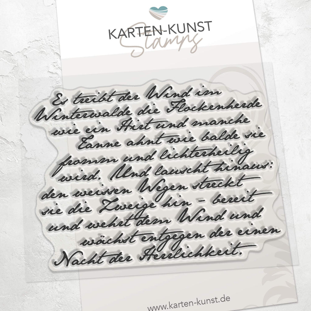 Stempel Weihnachten & Winter Clear Stamps Script Weihnachtsgedicht KK-0223 – Hintergrundstempel Rilke Text Schneegedicht