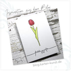 Karten-Kunst Clear Stamps KK-0234 - Scribble Tulips / Tulpen Stempel