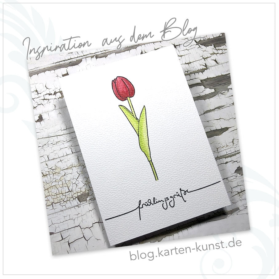 Karten-Kunst Clear Stamps KK-0234 - Scribble Tulips / Tulpen Stempel