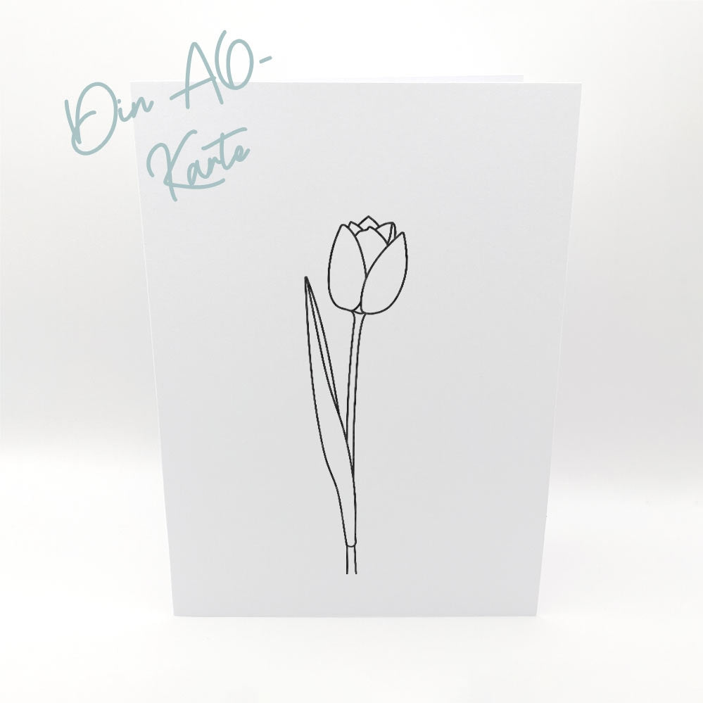 Karten-Kunst Clear Stamps KK-0234 - Scribble Tulips / Tulpen Stempel