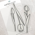 Karten-Kunst Clear Stamps KK-0234 - Scribble Tulips / Tulpen Stempel