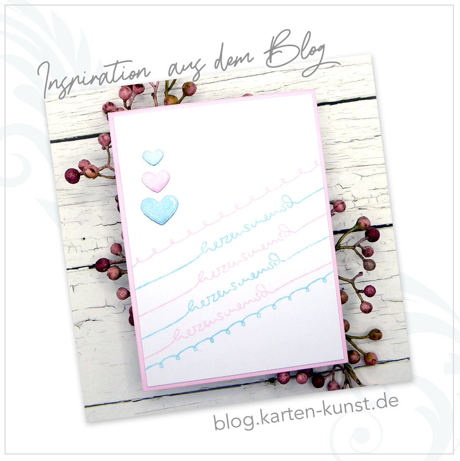 Karten-Kunst Clear Stamps KK-0239 – Schriftzug-Set Herzensmensch – Stempeltexte Deutsch in eleganter Handschrift