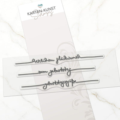 Karten-Kunst Clear Stamps KK-0243 – Schriftzug-Set zum Geburtstag