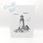 Karten-Kunst Clear Stamps KK-0244 - Leuchtturm Maritimes Stempelset mit Spruch