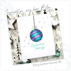 Karten-Kunst Clear Stamps KK-0246 - Silikonstempel Christbaumkugeln / Scribble Ornaments Stempel zu Weihnachten