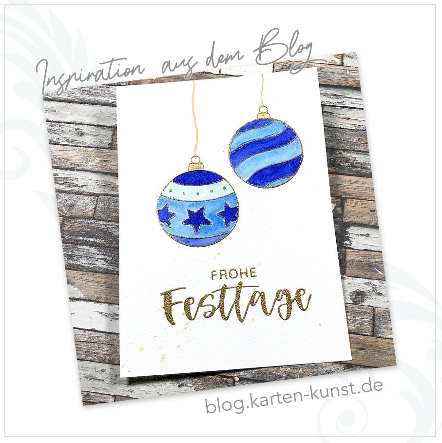Karten-Kunst Clear Stamps KK-0246 - Silikonstempel Christbaumkugeln / Scribble Ornaments Stempel zu Weihnachten