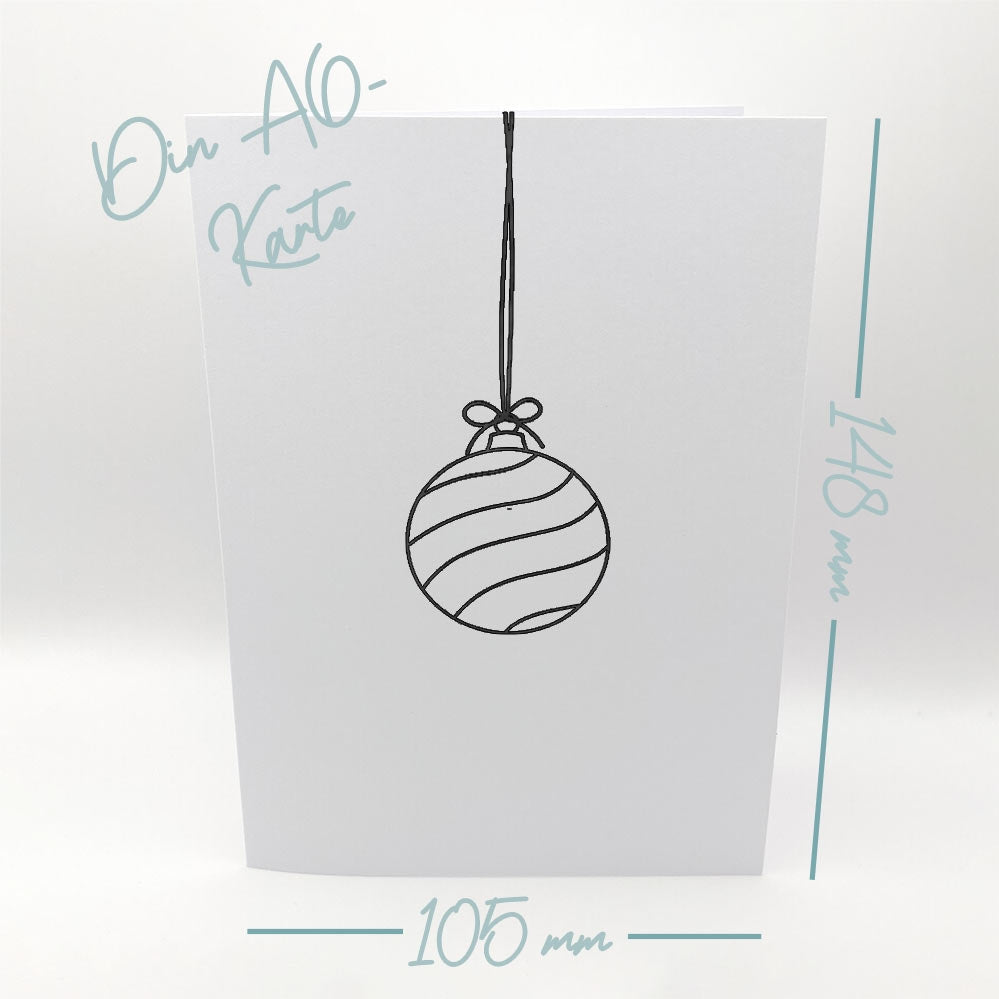 Karten-Kunst Clear Stamps KK-0246 - Silikonstempel Christbaumkugeln / Scribble Ornaments Stempel zu Weihnachten