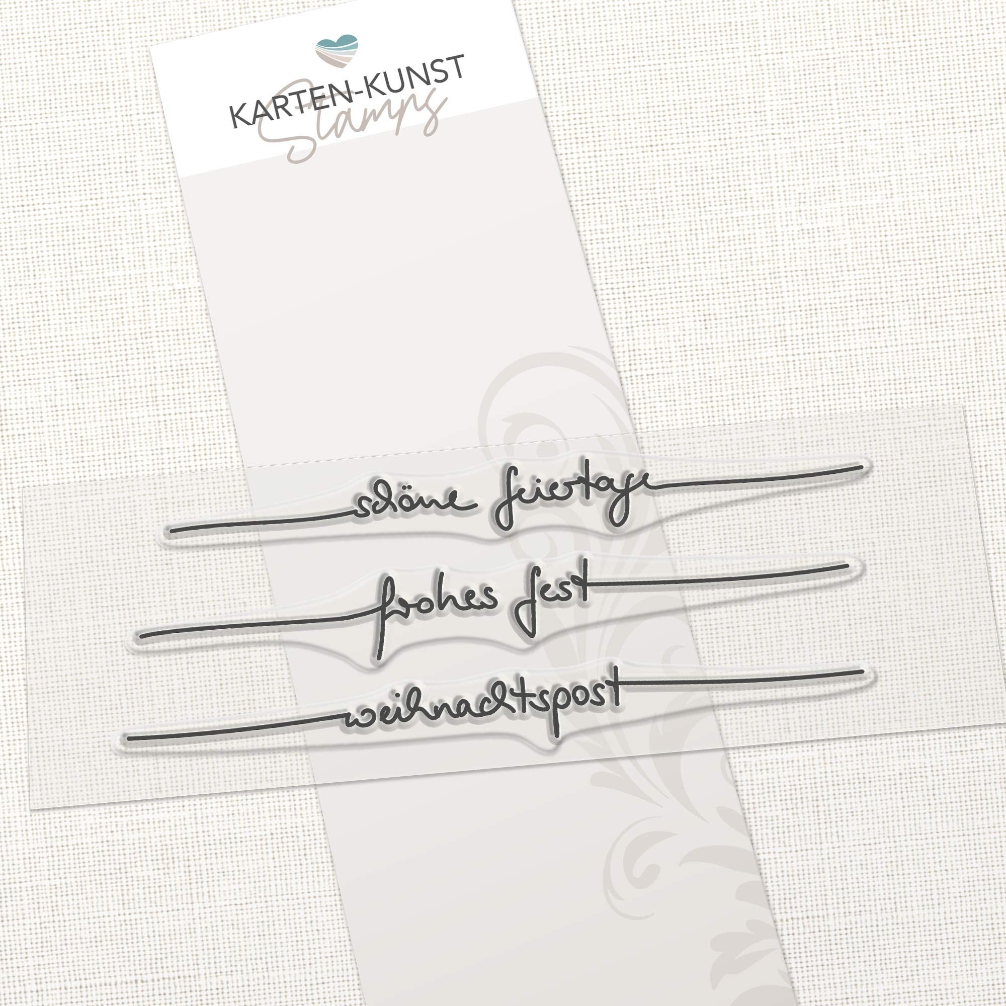 Clear Stamps Weihnachten – Schriftzug-Set Feiertage KK-0249 – schöne feiertage, frohes fest, weihnachtspost – Karten-Kunst