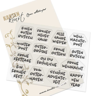 Karten-Kunst Clear Stamps KK-0250 - Viele kleine Weihnachts- und Ostergrüße