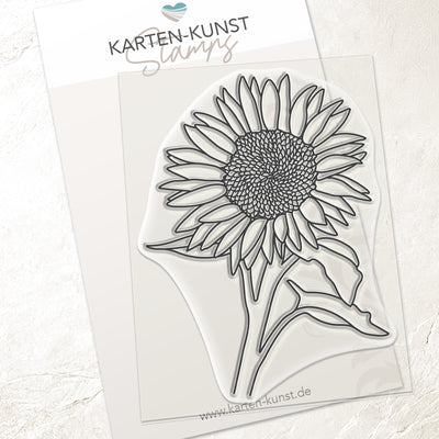 Karten-Kunst Clear Stamps KK-0251 - Scribble Sunflower / Sonnenblume