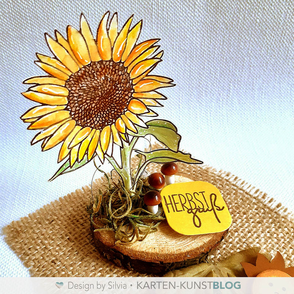Karten-Kunst Clear Stamps KK-0251 - Scribble Sunflower / Sonnenblume