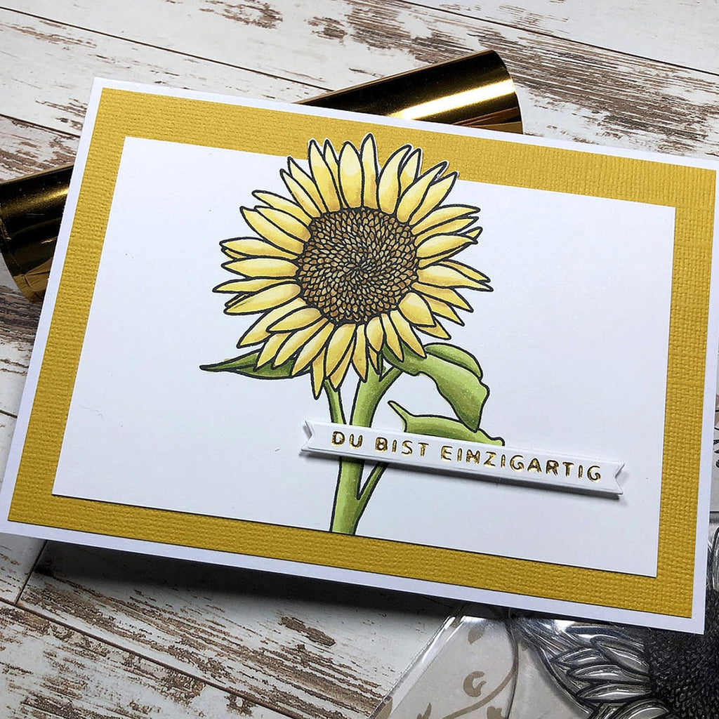 Karten-Kunst Clear Stamps KK-0251 - Scribble Sunflower / Sonnenblume
