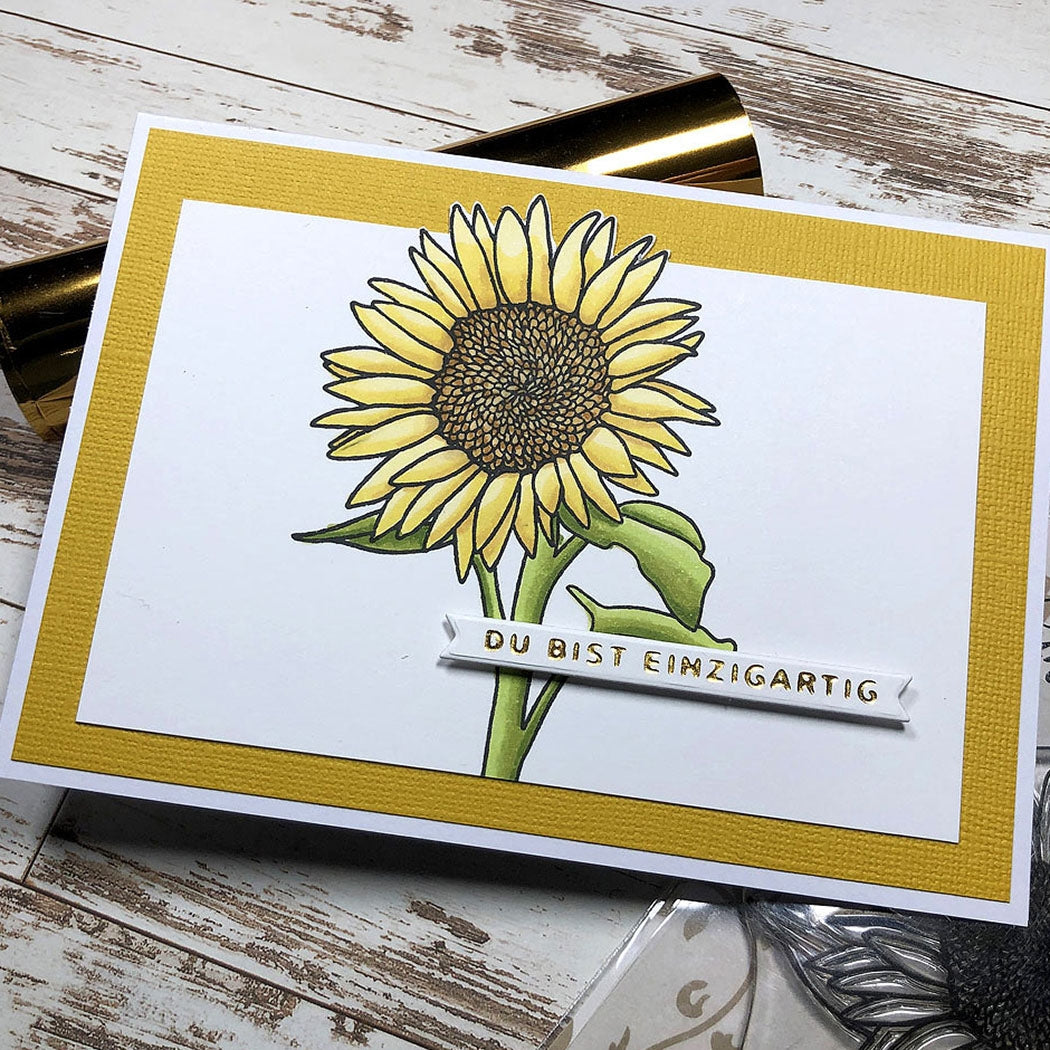Karten-Kunst Clear Stamps KK-0251 - Scribble Sunflower / Sonnenblume