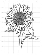 Karten-Kunst Clear Stamps KK-0251 - Scribble Sunflower / Sonnenblume