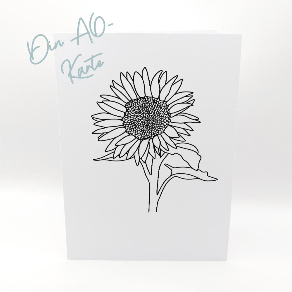 Karten-Kunst Clear Stamps KK-0251 - Scribble Sunflower / Sonnenblume