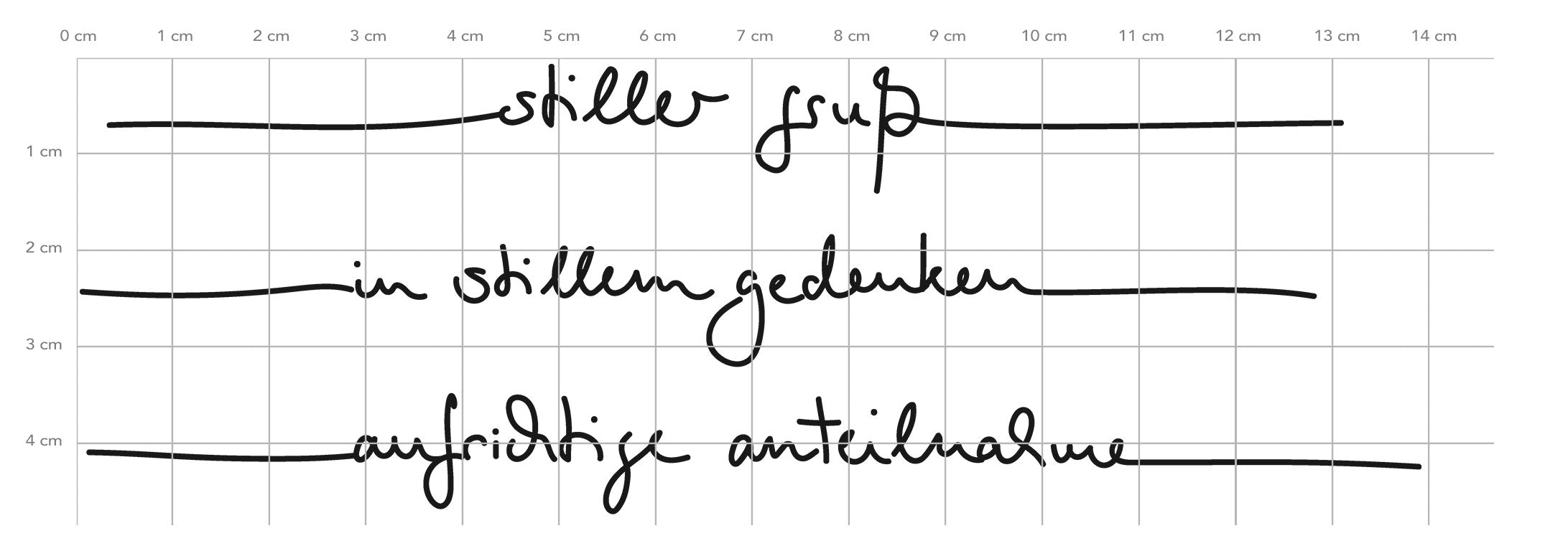 Karten-Kunst Clear Stamps KK-0252 - Schriftzug-Set In stiller Trauer