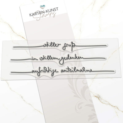Karten-Kunst Clear Stamps KK-0252 - Schriftzug-Set In stiller Trauer