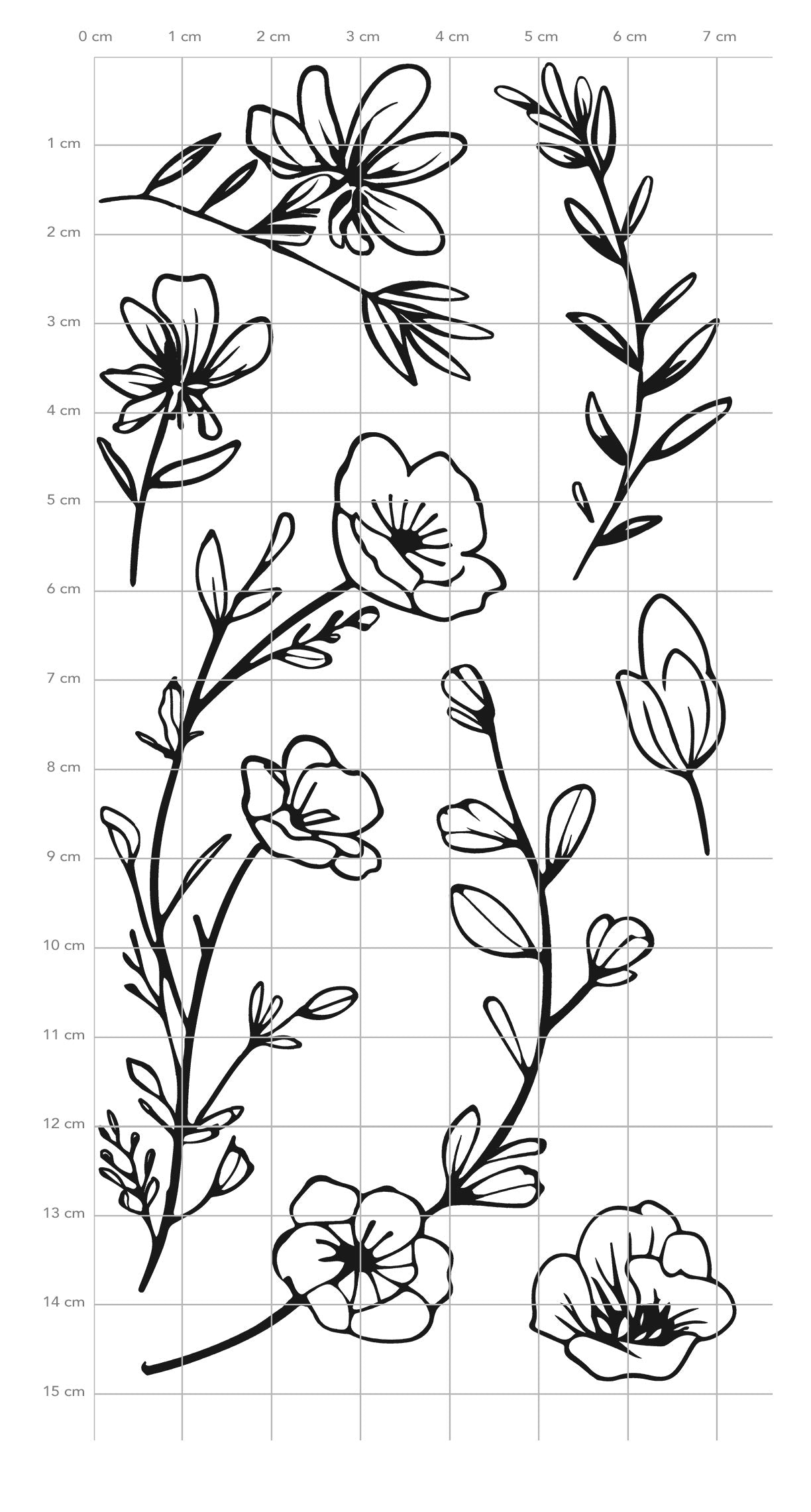 Karten-Kunst Clear Stamps Groß KK-0257 - Delicate Plants / Zarte Blumen
