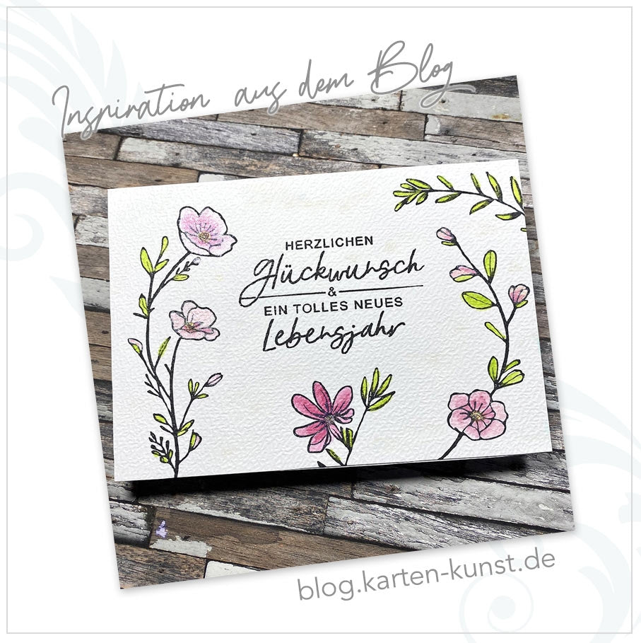 Karten-Kunst Clear Stamps Groß KK-0257 - Delicate Plants / Zarte Blumen