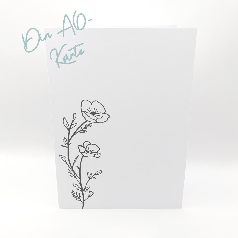 Karten-Kunst Clear Stamps Groß KK-0257 - Delicate Plants / Zarte Blumen