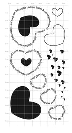 Karten-Kunst Clear Stamps Groß KK-0260 - Von Herzen