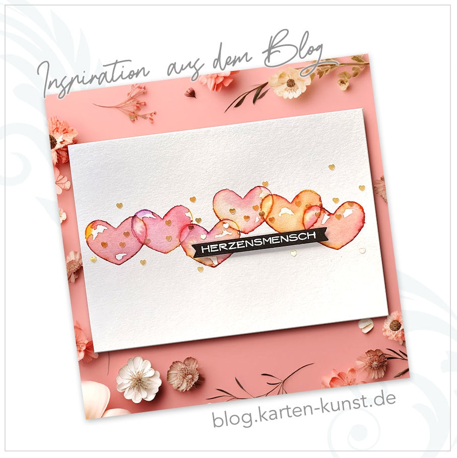 Karten-Kunst Clear Stamps Groß KK-0260 - Von Herzen