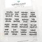 Karten-Kunst Clear Stamps KK-0262 - Viele kleine liebe Grüße Mini-Sprüche für Karten & Geschenke