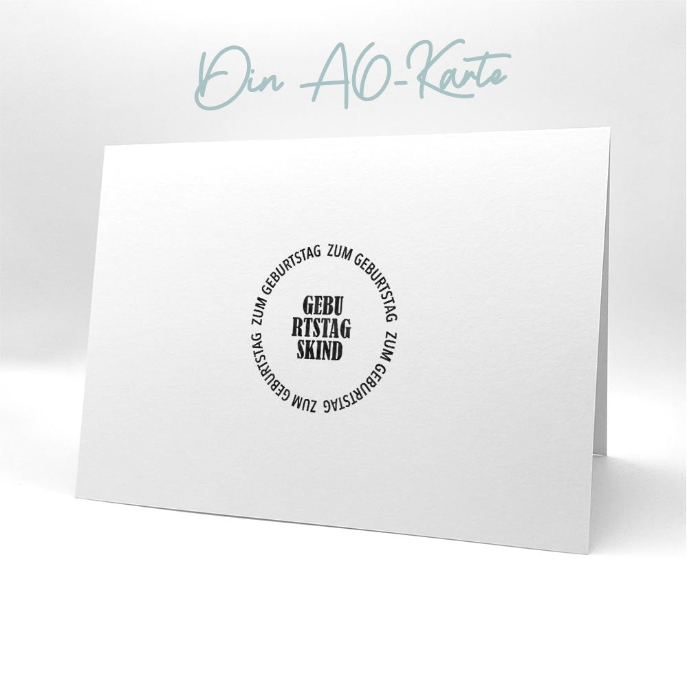 Karten-Kunst Clear Stamps KK-0264 - Kreistexte zum Geburtstag - Runde Textstempel für Karten