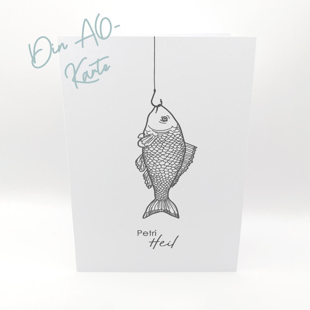 Karten-Kunst Clear Stamps KK-0265 - Fischers Fritz Stempel Fische & Angelhaken