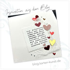 Karten-Kunst Clear Stamps KK-0266 - Quadratische Textstempel