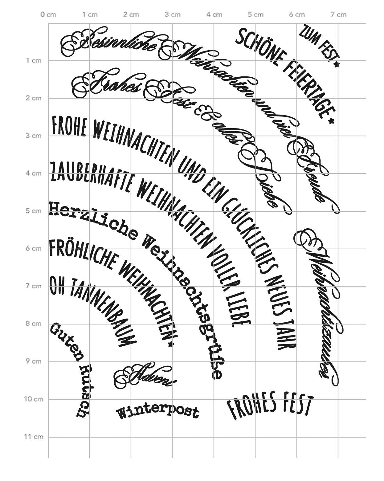 Karten-Kunst Clear Stamps KK-0268 - Circulus Runde Weihnachtssprüche