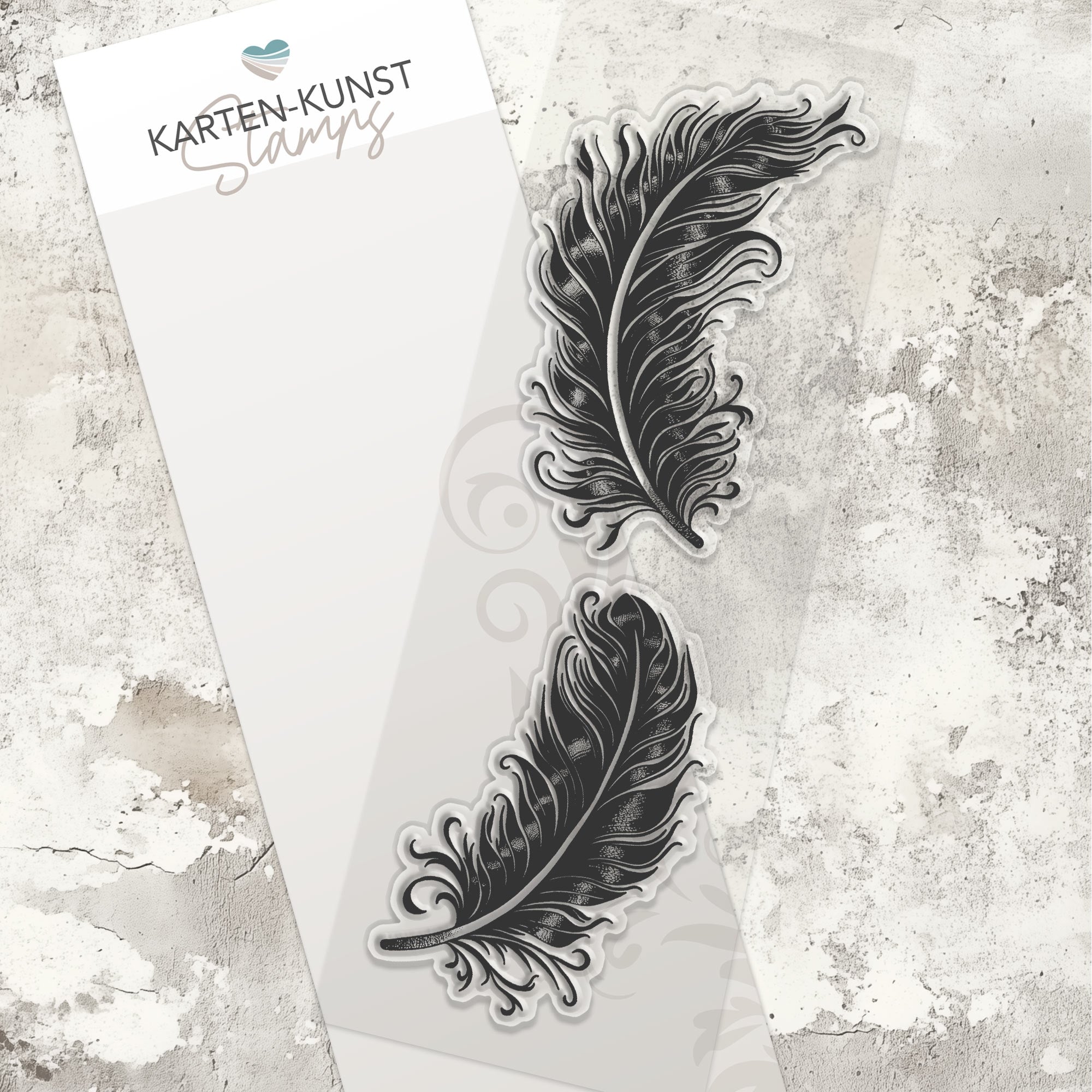Karten-Kunst Clear Stamps KK-0269 - Schwungvolle Federn