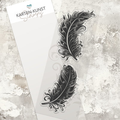 Karten-Kunst Clear Stamps KK-0269 - Schwungvolle Federn