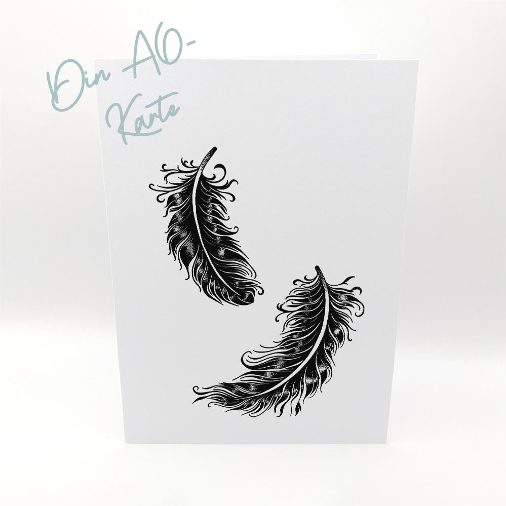 Karten-Kunst Clear Stamps KK-0269 - Schwungvolle Federn