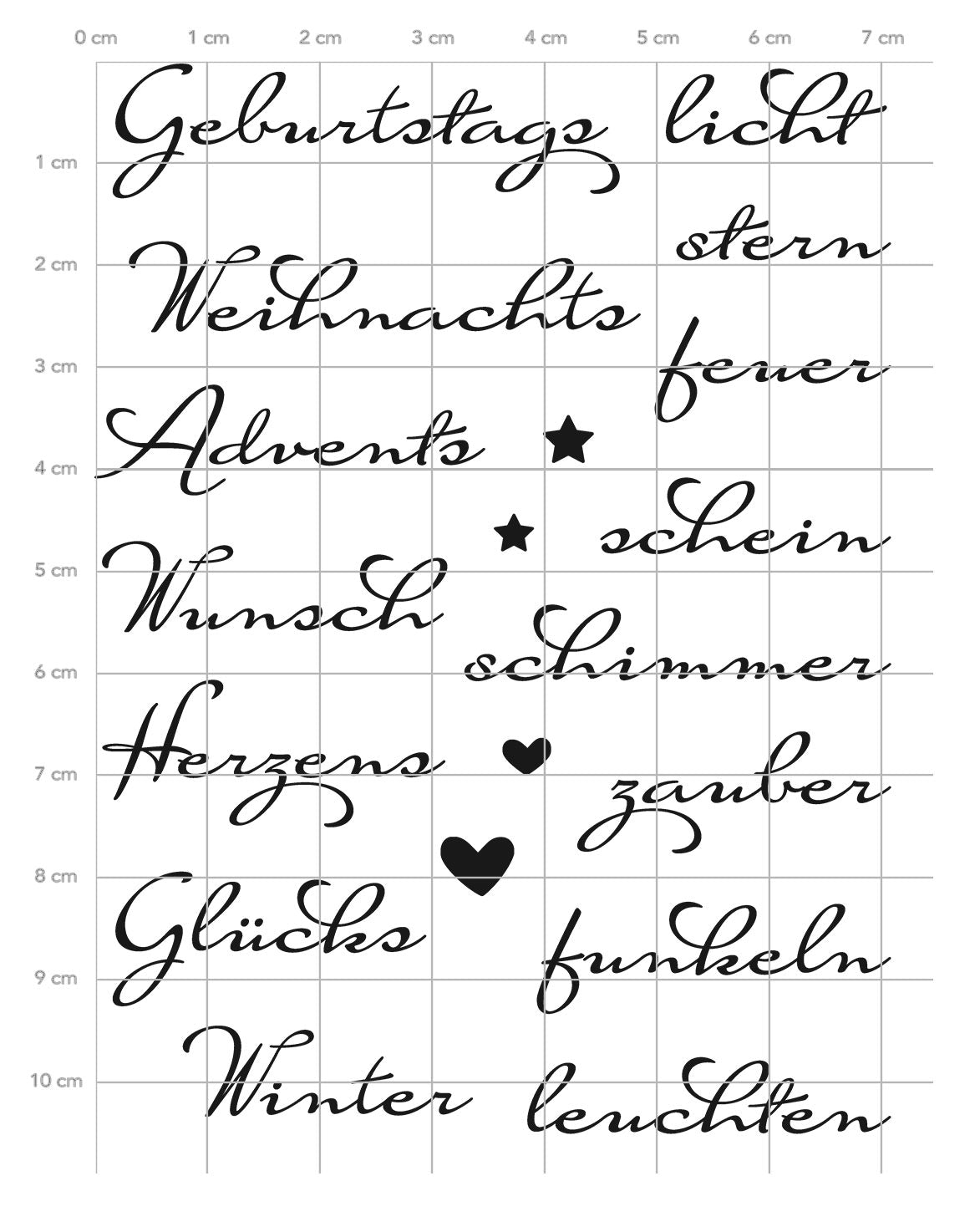 Karten-Kunst Clear Stamps KK-0271 - Sprüche für Kerzen