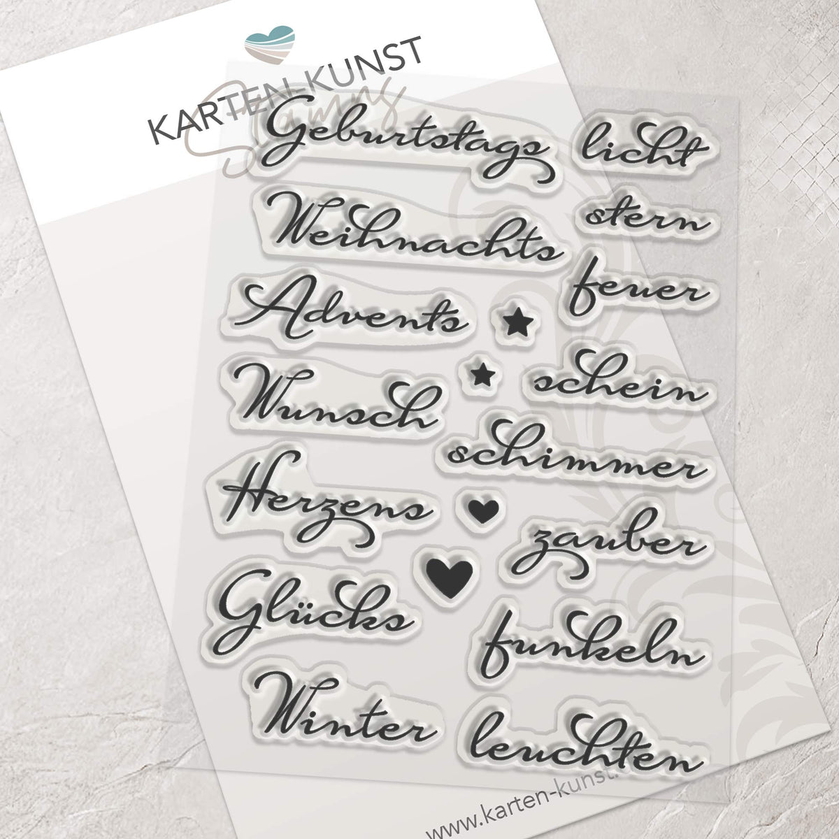Kerzen Stempel Sprüche Weihnachten & Winter, Clear Stamps Karten-Kunst KK-0271 – Karten-Kunst Shop