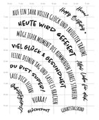 en-Kunst Clear Stamps KK-0274 - Circulus Runde Geburtstagssprüche