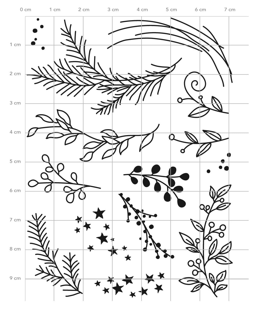 Karten-Kunst Clear Stamps KK-0276 - Circulus Zweige