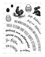 Karten-Kunst Clear Stamps KK-0277 - Circulus Runde Ostersprüche