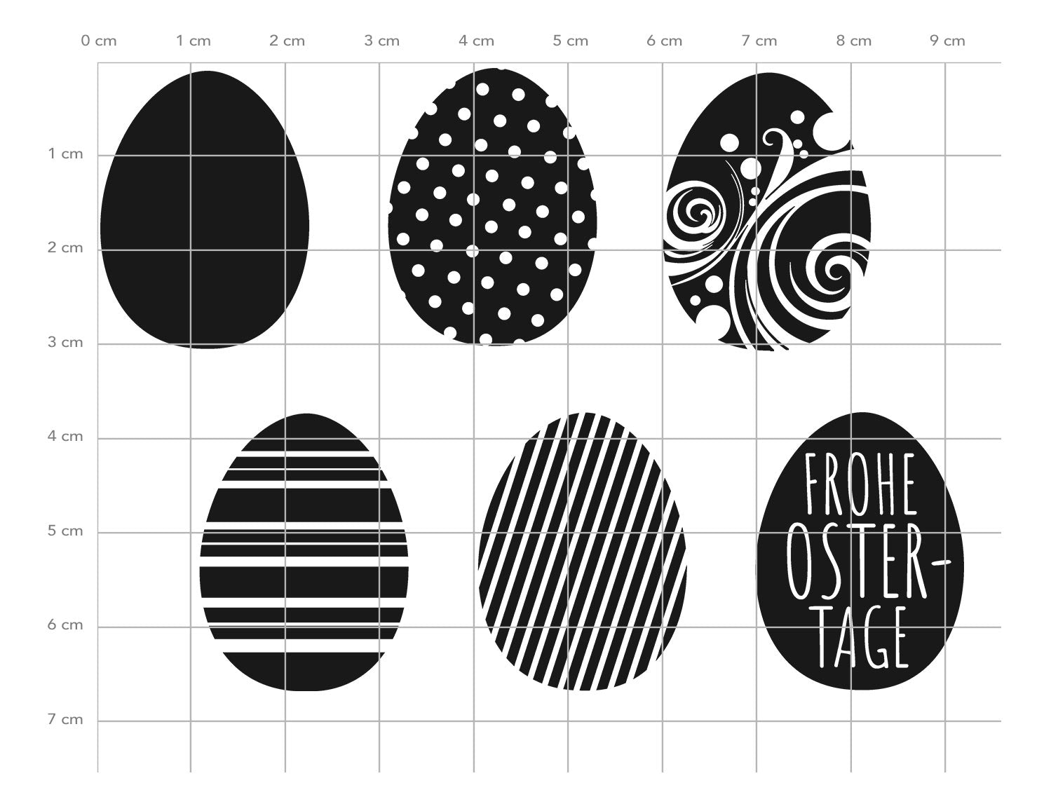 Karten-Kunst Clear Stamps KK-0278 - Gemusterte Ostereier