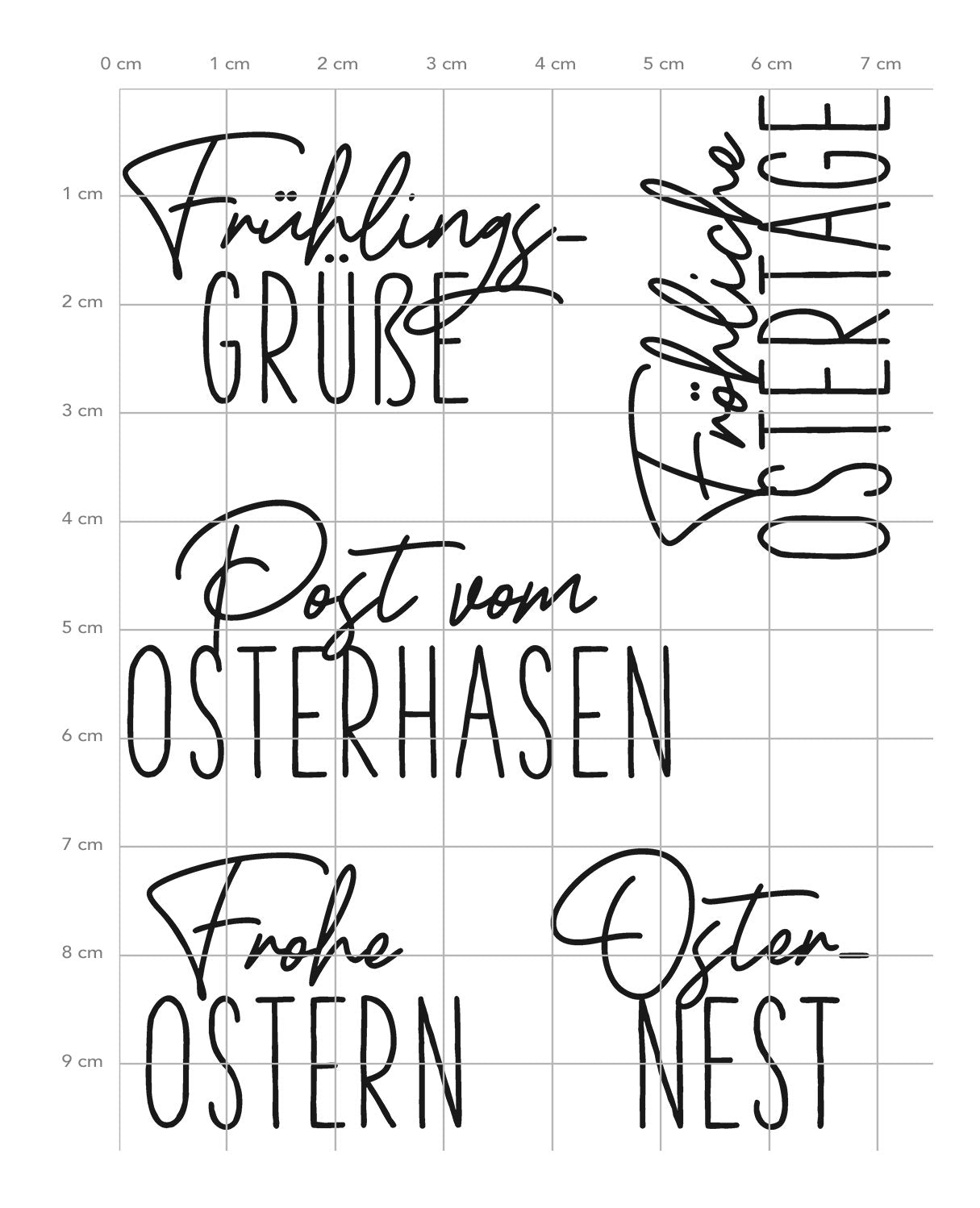 Karten-Kunst Clear Stamps KK-0279 - Capri Groß: Sprüche zu Ostern