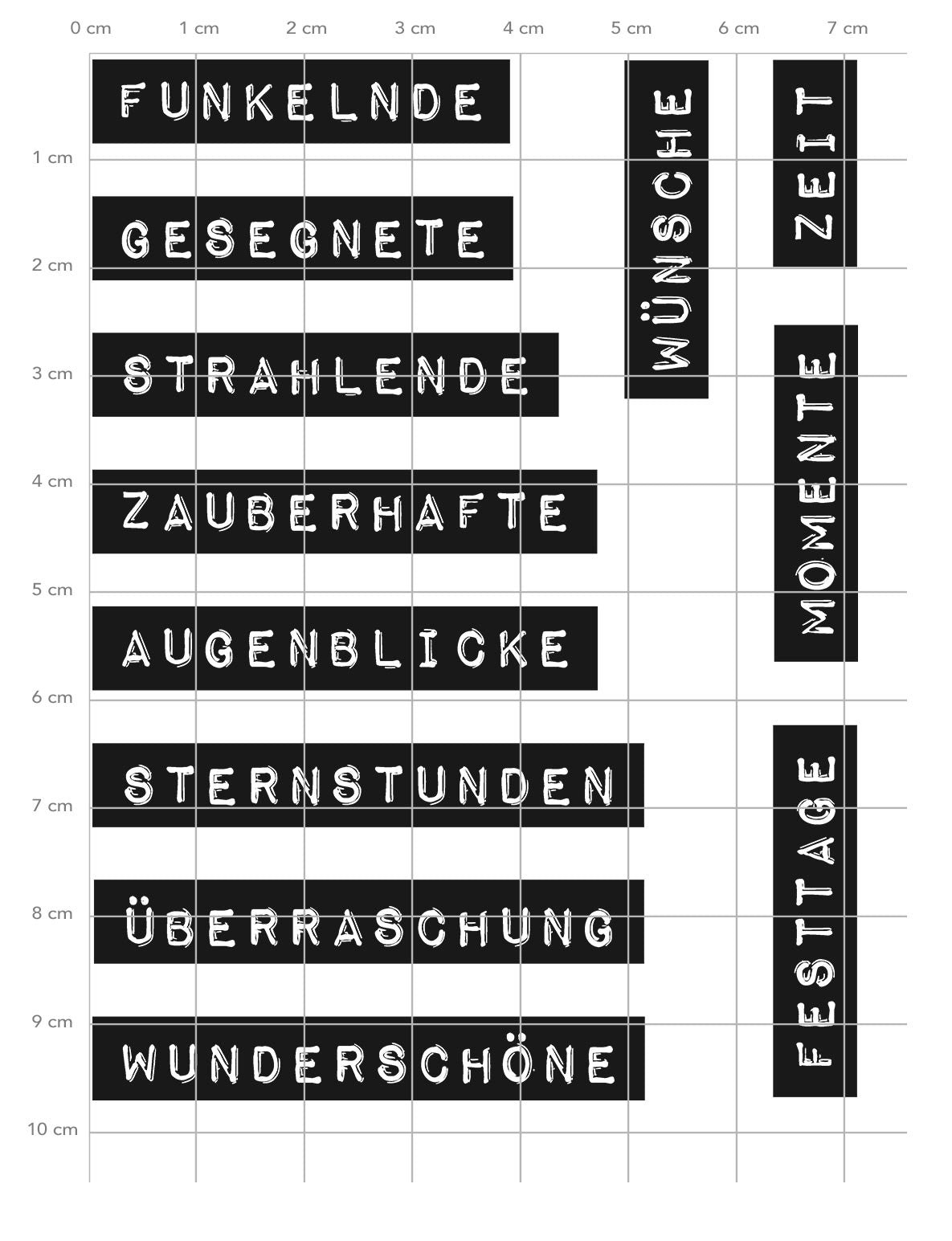Labelwriter-Stil: Zauberhafte Wünsche – Karten-Kunst Stempel KK-0282