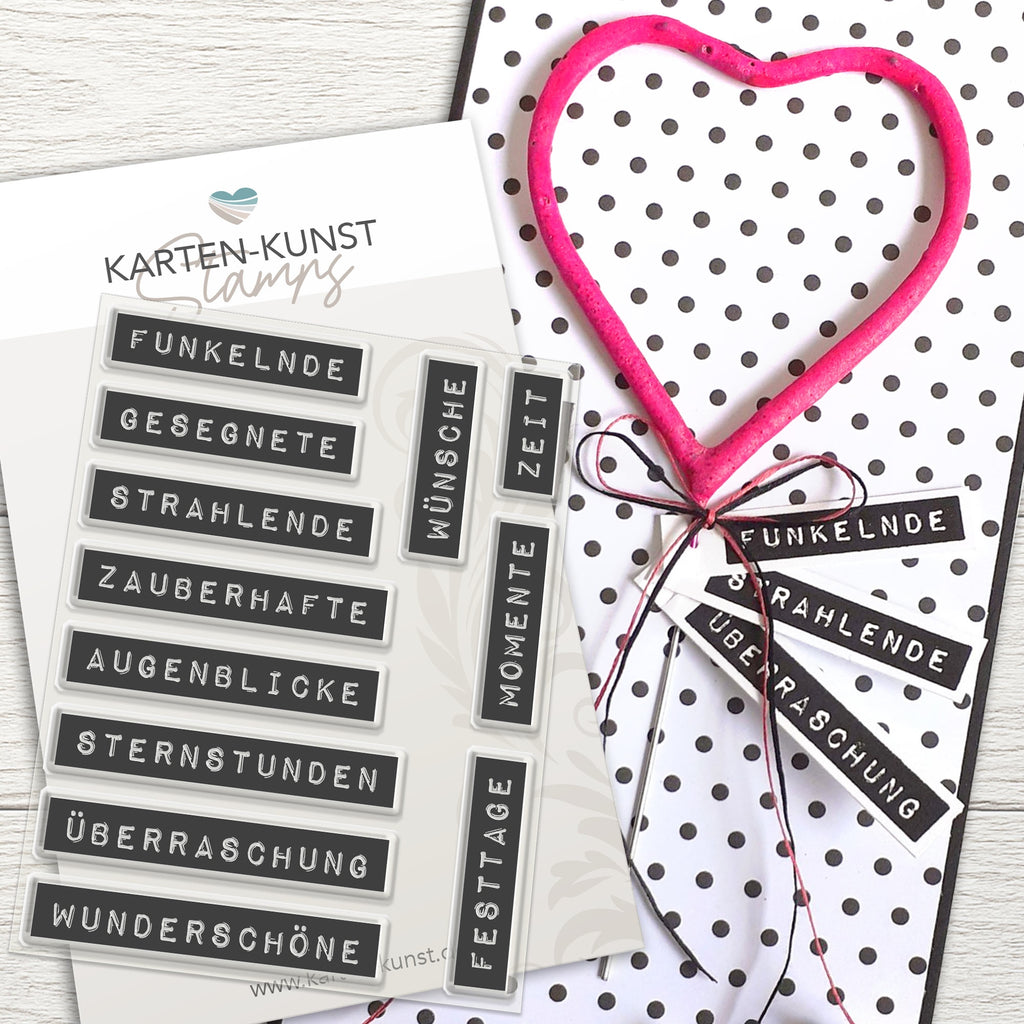 Labelwriter-Stil: Zauberhafte Wünsche – Karten-Kunst Stempel KK-0282