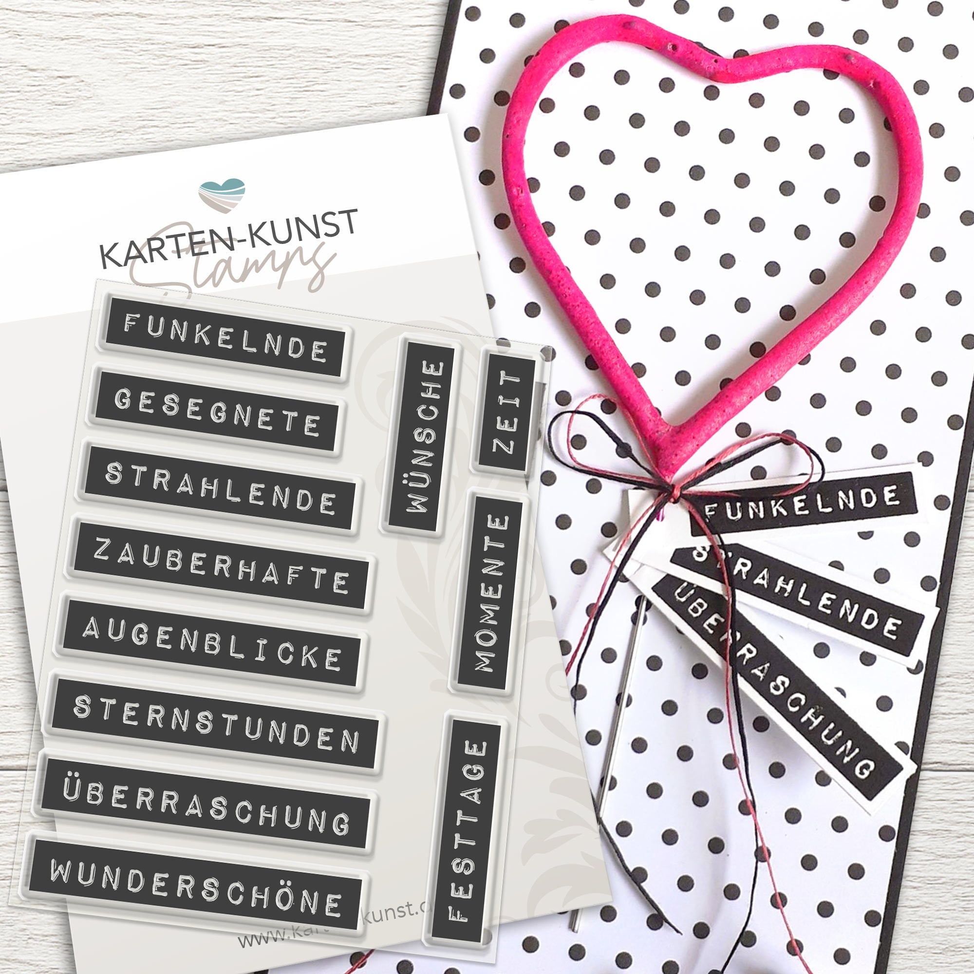 Labelwriter-Stil: Zauberhafte Wünsche – Karten-Kunst Stempel KK-0282