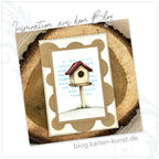 Vogelhaus & Zwitschergrüße – Stempelset Karten-Kunst Clear Stamps KK-0283 - Beispielkarte